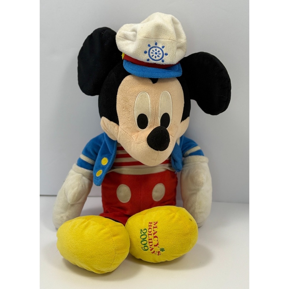 Macys Disney Talking Mickey Mouse Plush Sailor‎ Holiday Edition 20" Stuffed 2009